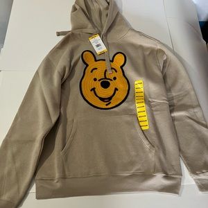 Women Hooded Loose Casual Long Sleeved Sweater Winnie the Pooh Embroidered